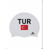 Türk Bayrağı Baskılı Bone | Silikon Yüzücü Bonesi