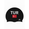 Türk Bayrağı Baskılı Bone | Silikon Yüzücü Bonesi